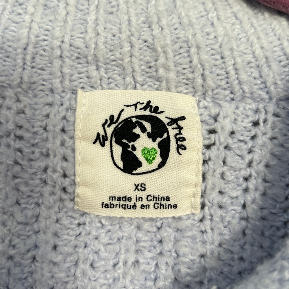 Free People Care Snowdrift Pullover color Peri Ice size XS - Picture 4 of 5